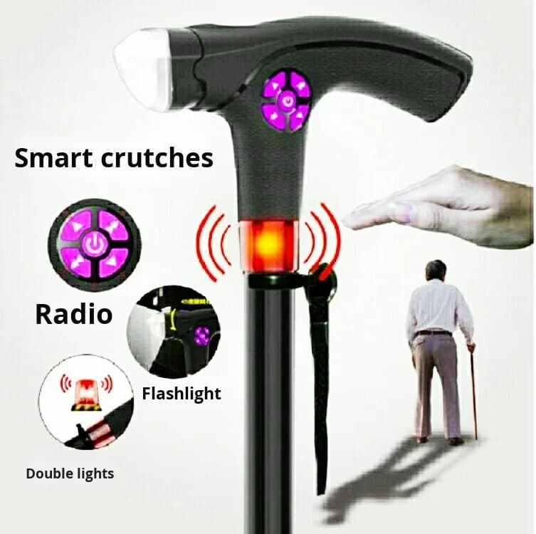Bastone da Passeggio Telescopico Multifunzionale Antiscivolo per Anziani, Nuovo Modello, Regalo Promozionale per Escursioni all'Aperto