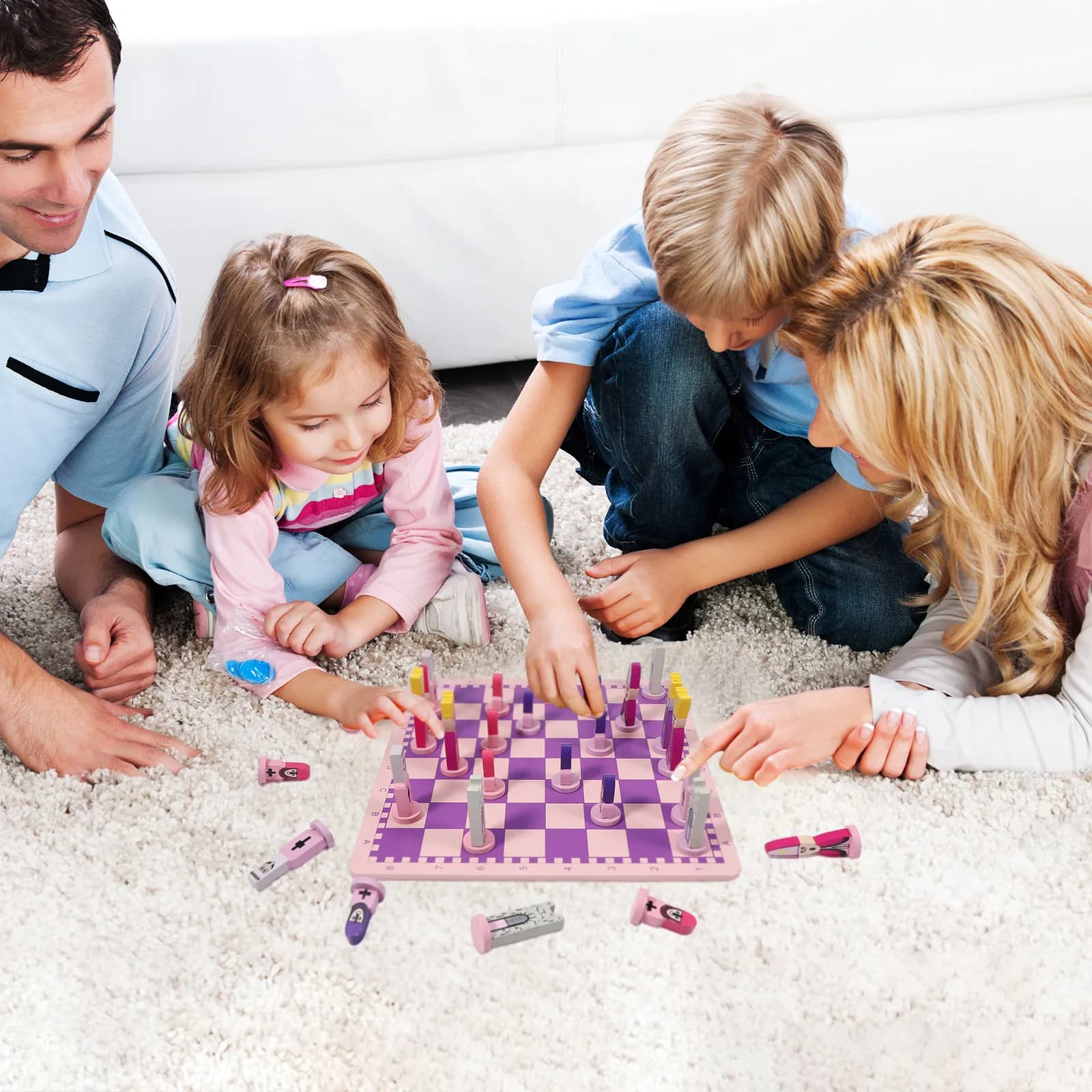 Set Educativo 3 in 1: Scacchi, Dama e Gioco da Tavolo per Bambini e Adulti, Divertimento Cognitivo in Viaggio