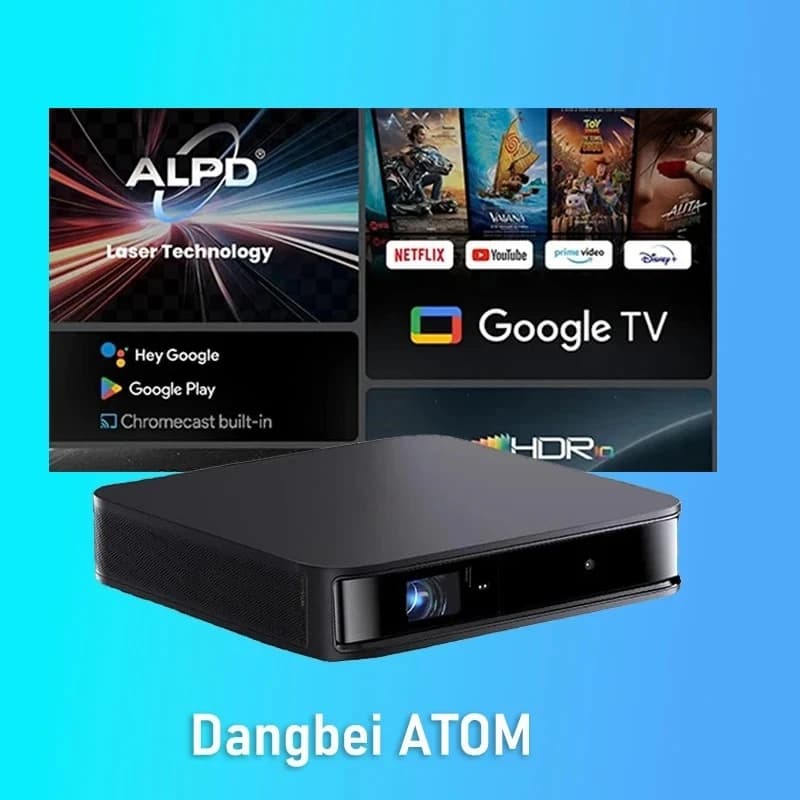 Proiettore Laser ATOM 1080P Full HD LED Mini Portatile Home Theater 3D Wifi Cinema Netflix Google TV Beamer Versione Globale