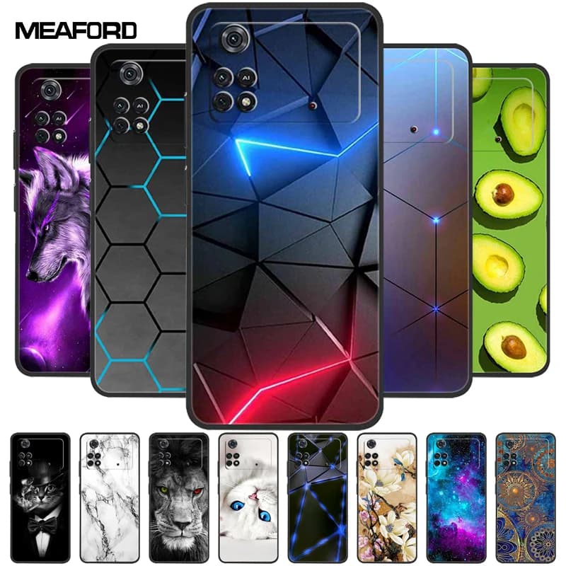 Per Poco X4 Pro 5G Custodia M4 Pro 4G Moda Morbida TPU Silicone Della Copertura Posteriore per Xiaomi Poco M4 Pro 4G Cassa Del Telefono Funda X4 Pro 5G 2022