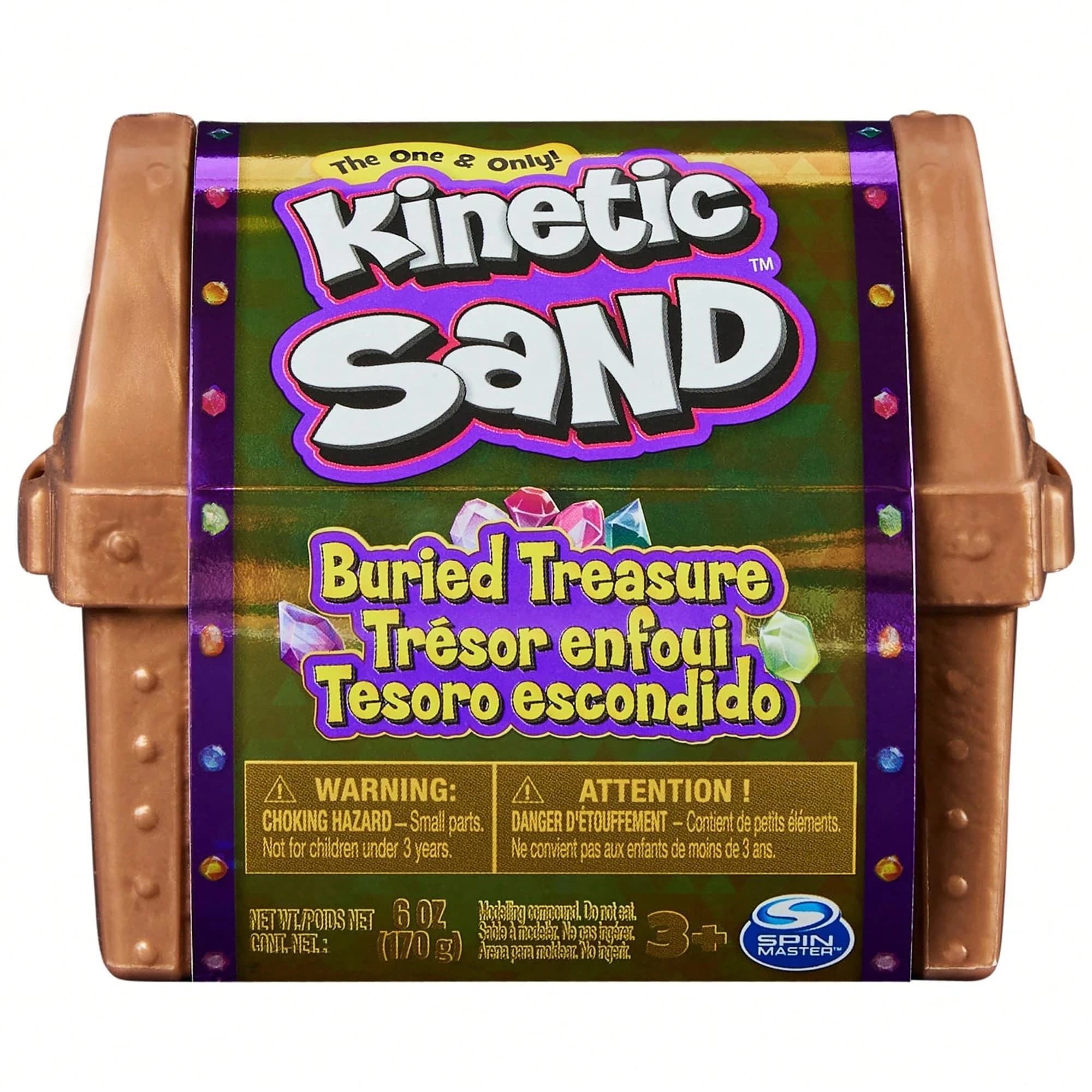Sabbia cinetica, set da gioco Buried Treasure con 6 once di sabbia cinetica e strumento a sorpresa nascosto (stile potrebbe variare)