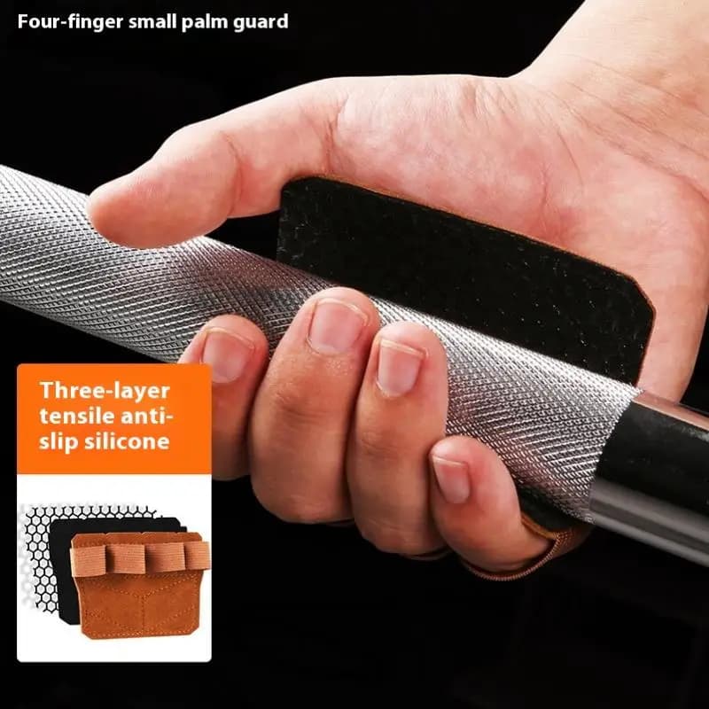 4 finger Gym Gloves Silicone Anti-Slip Palm Protector for weight lifting