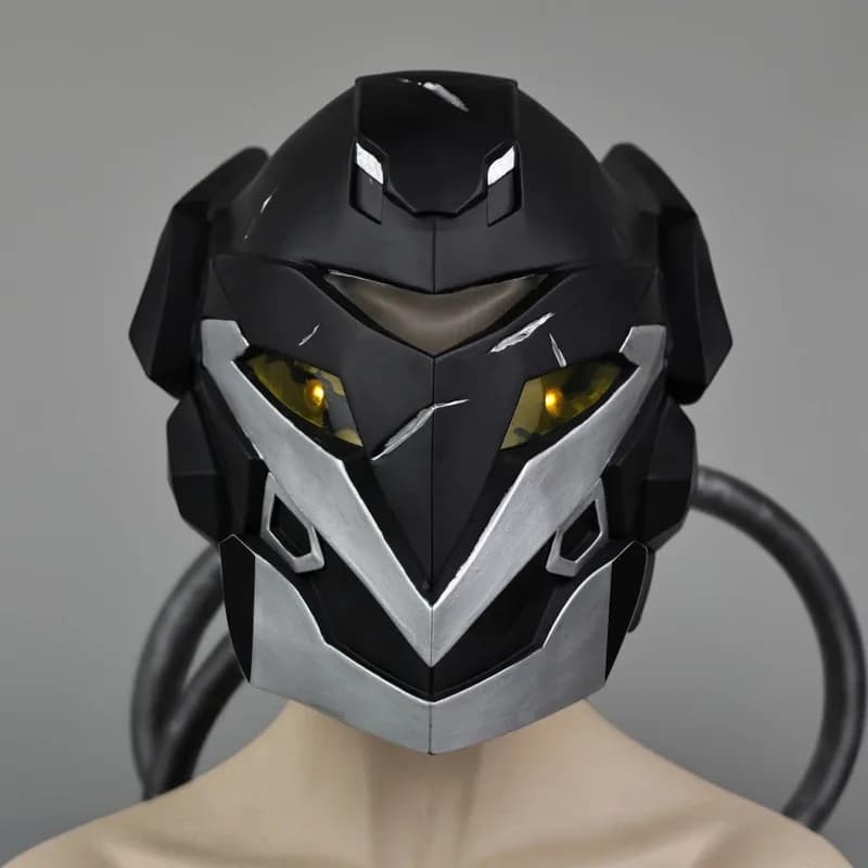 Gioco VALORANT Cosplay Casco Vyse con maschera facciale in PVC a luce LED per la festa di Halloween per adulti Propa;k6;8',