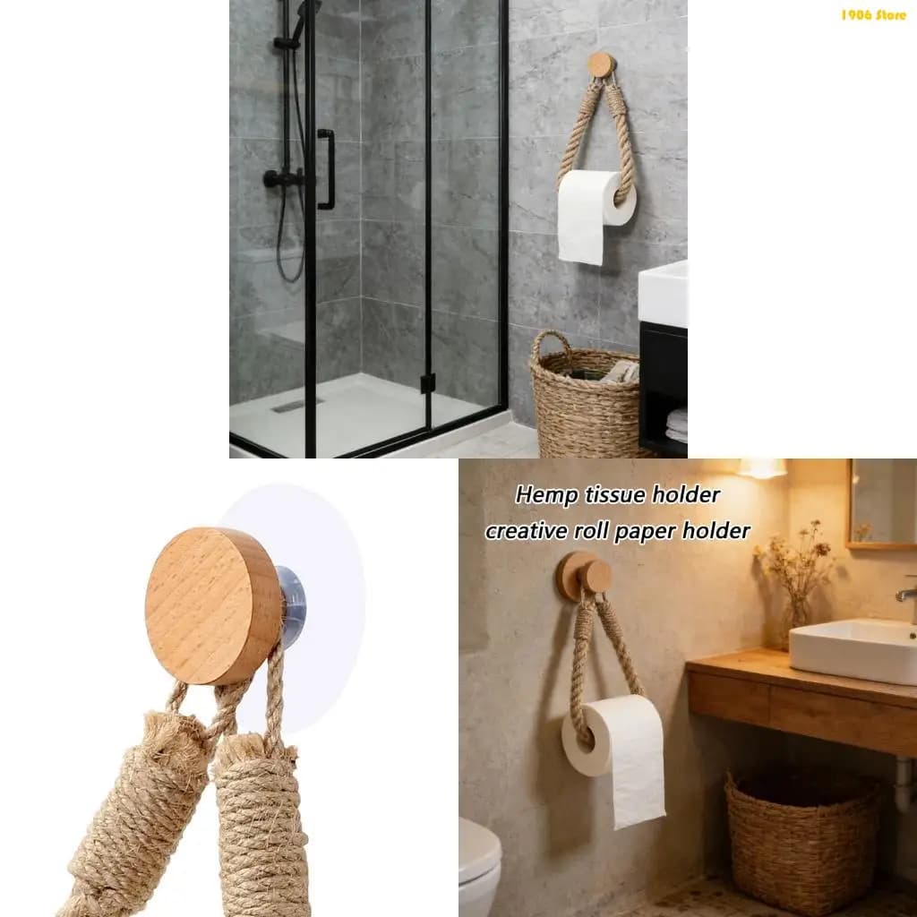 J1HA 2 pezzi porta fazzoletti decorativi per bagno, perforazione, porta carta igienica, montato a parete, asciugamano