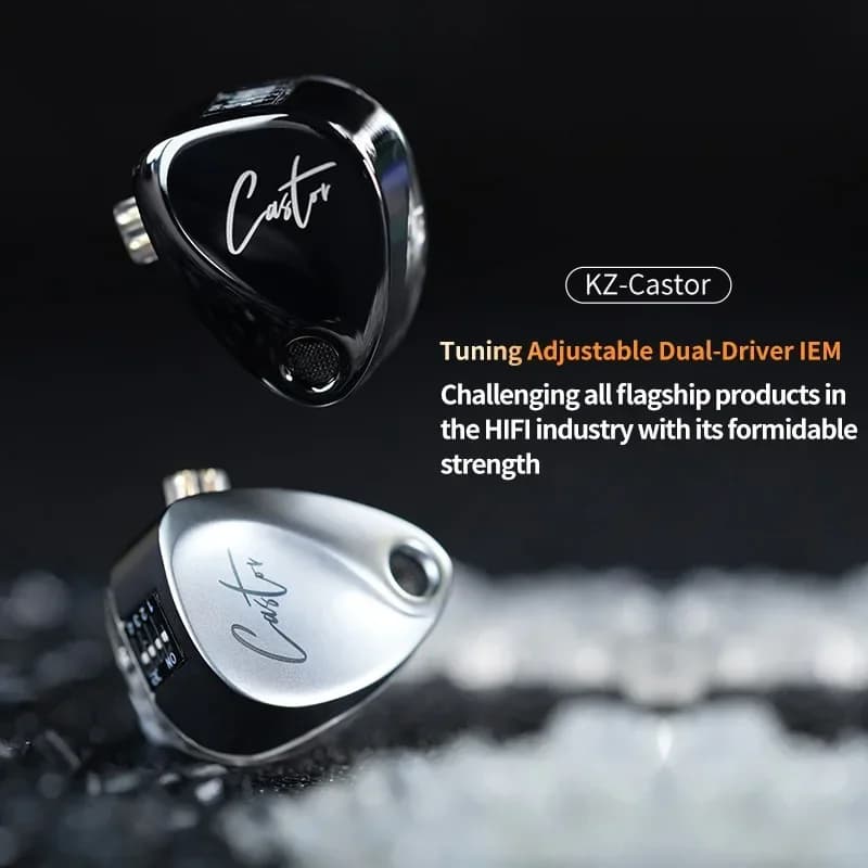 NEW KZ Castor In Ear HiFi Headset 2DD Dynamic High-end Syntonized Balanced Armour Auricolari Monitor Headphones with Cancellation