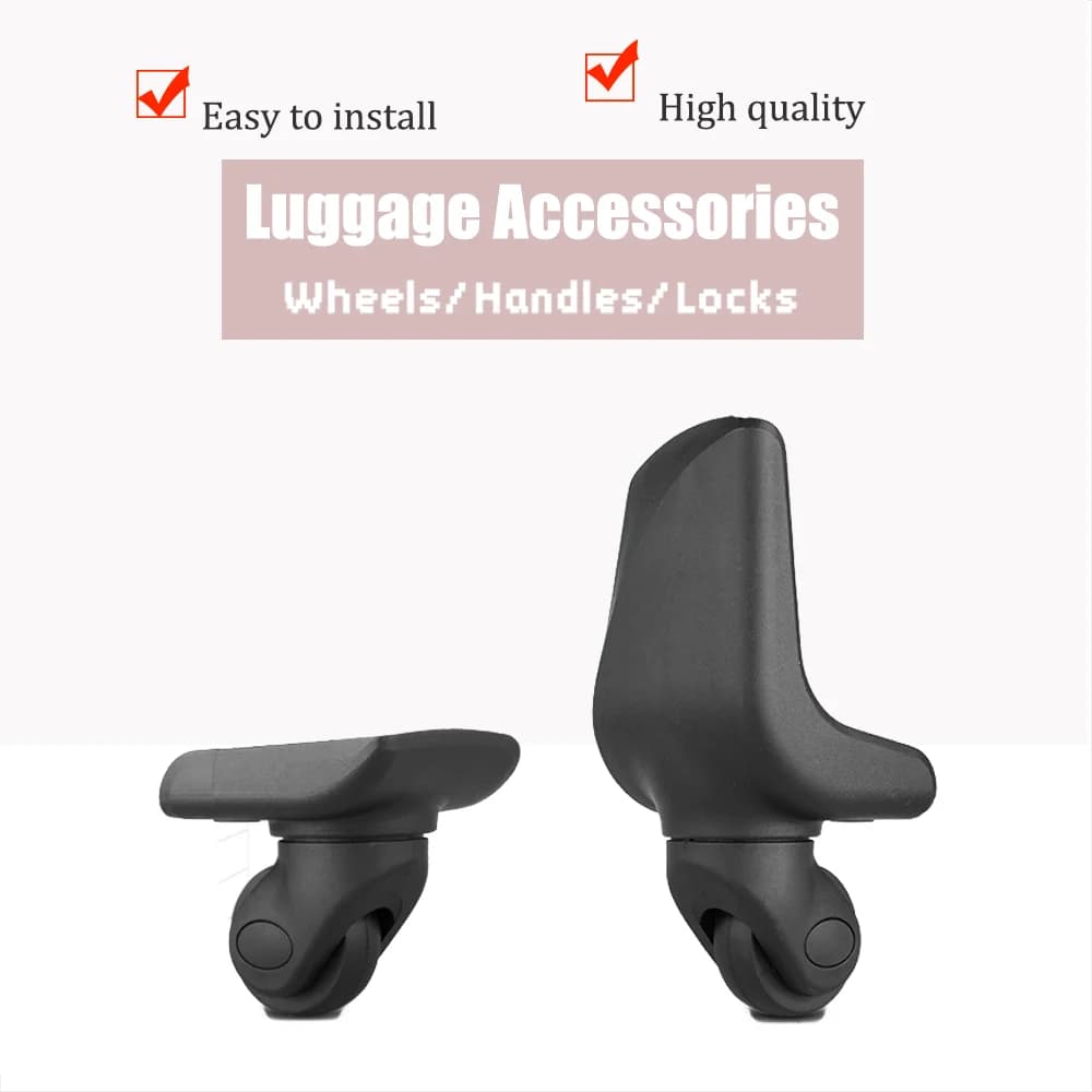 W007 Sturdy Soft Luggage Wheels Set, High Quality Rolling Casters for Fabric Bags, Noise Reduction & Durable ABS Material