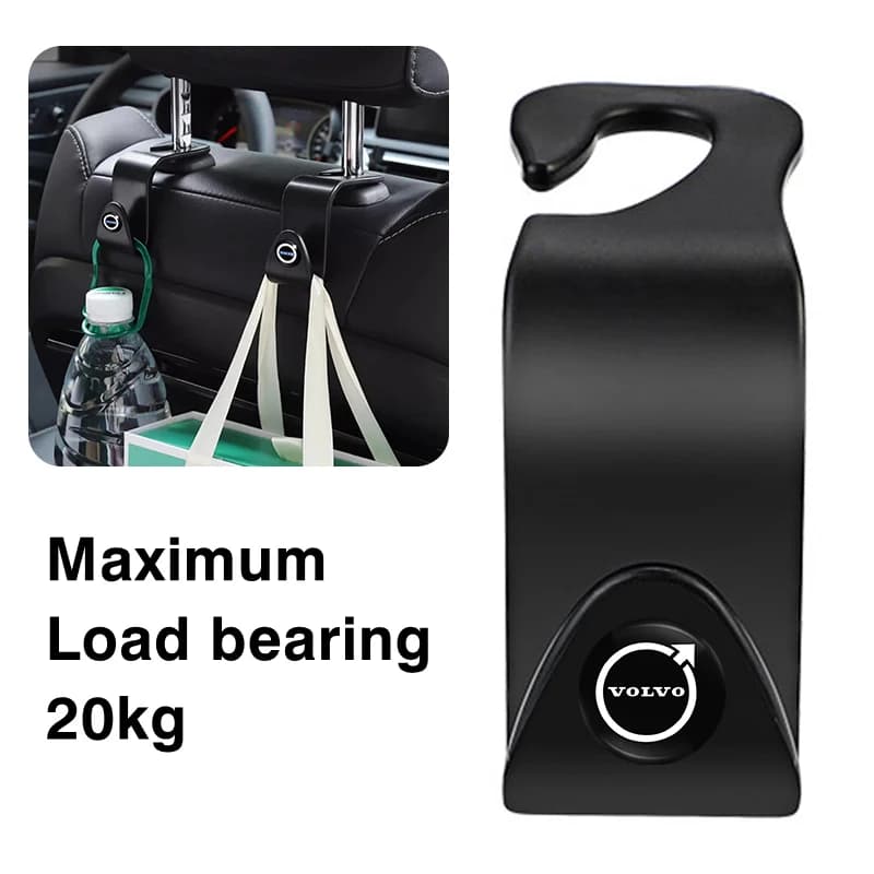 2 Pezzi Ganci per Auto, Organizzatore per Poggiatesta Sedile Auto per Volvo ES90 EC40 EX40 EM90 XC90 V90 V60 XC60 V40 S80 S60 S90 C40 XC40 V70