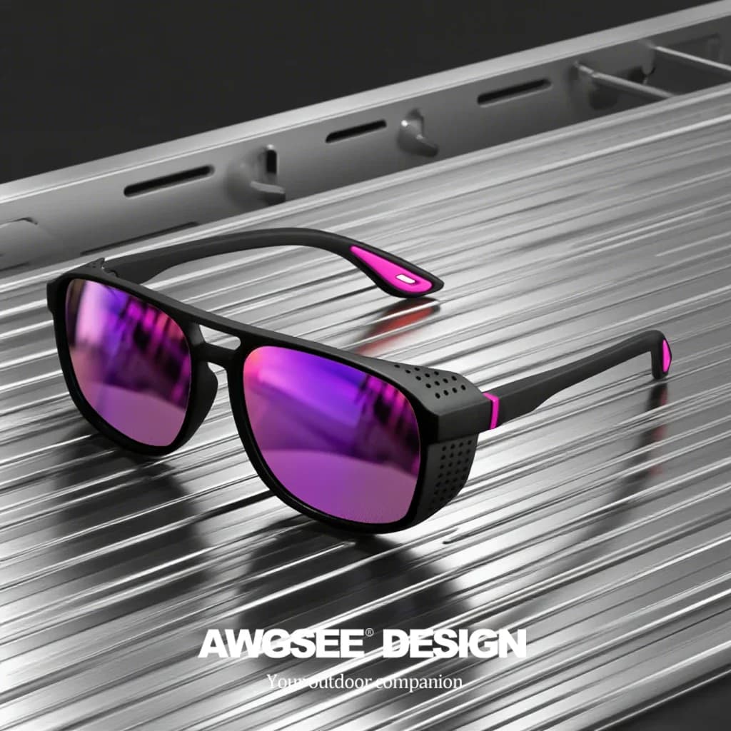 Polarized Sports Sunglasses Trendy UV400 Full Protection Windproof Anti Glare Unisex Outdoor Eyewear For Cycling Running Sports