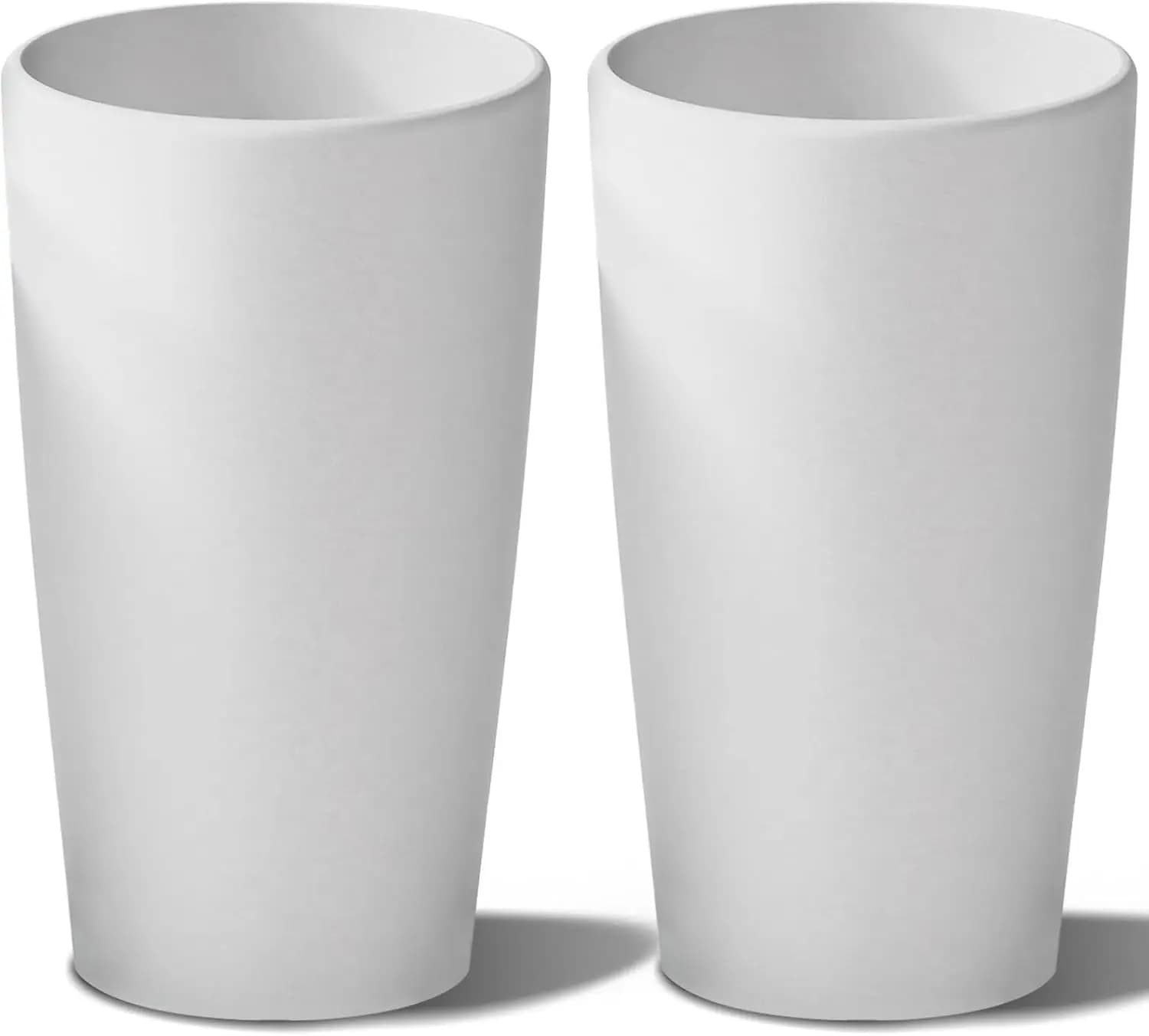 Set of 2 High Rolled Vases from 22 Inches, Large Planters for Interior and Exterior Plants, Modern Containers for Flowers, Large Decorative Vases