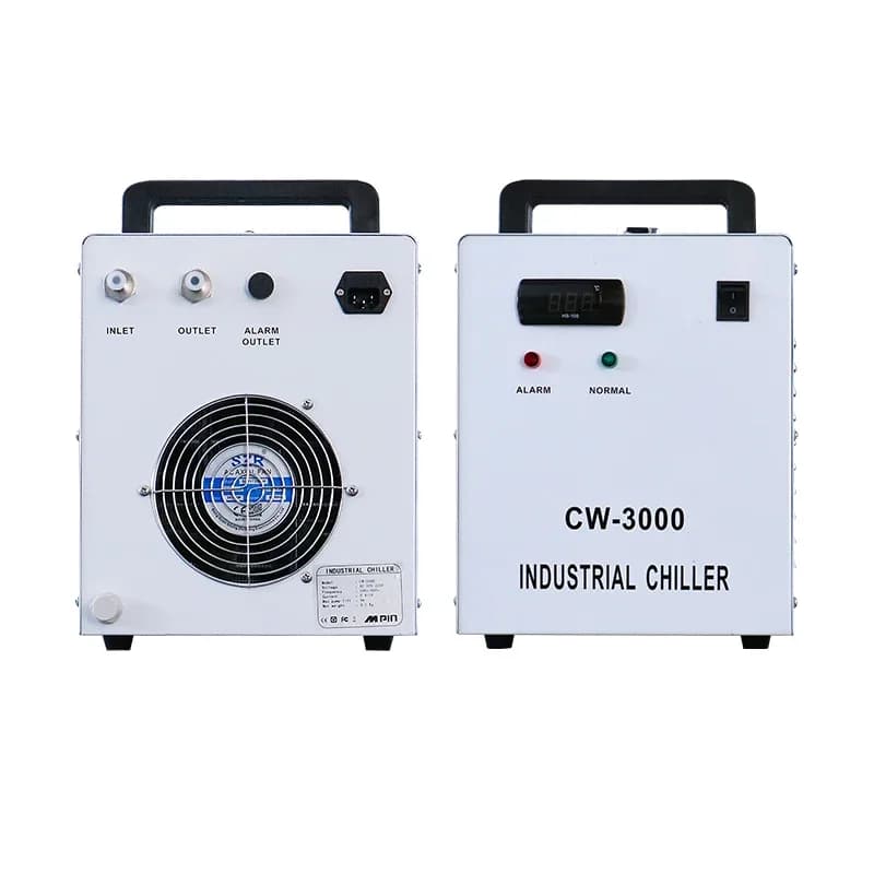-Per 9L CW-3000 CW5000 Termolisi Industriale Refrigerador Acqua di Raffreddamento Per Il Raffreddamento Macchina Per Incidere di CNC CO2 Laser Tubo di Vetro 80W