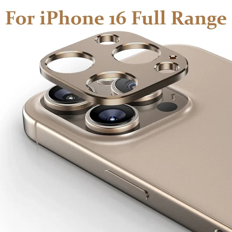 Rear cover in luxury aluminum metal Glass protection for camera lens Rear cover for IPhone 16 15 Pro Max 5G Apple Anti-scratch