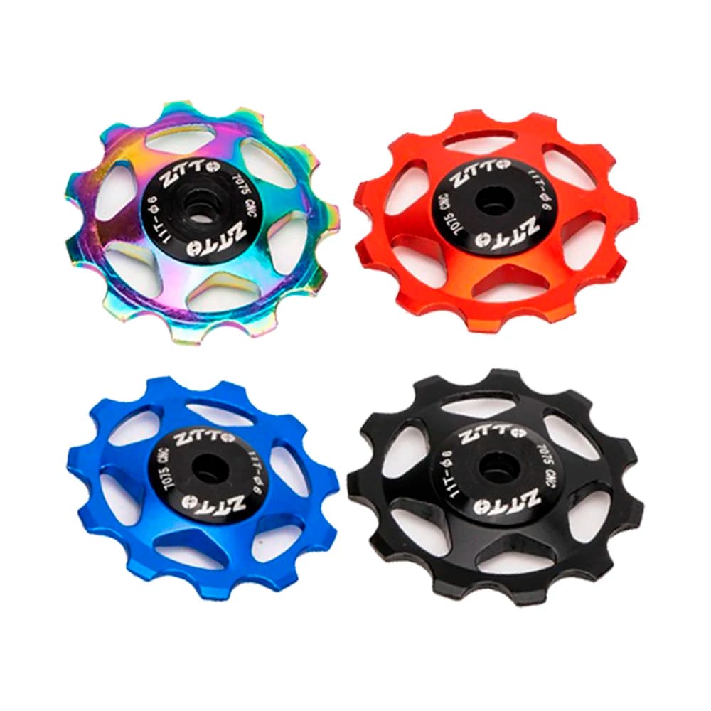 1Pc 44 millimetri Deragliatore Posteriore Della Bicicletta Jockey Ruota 11T Cuscinetto In Acciaio In Lega di Alluminio Ridurre Il Rumore di Attrito Accessori Bici