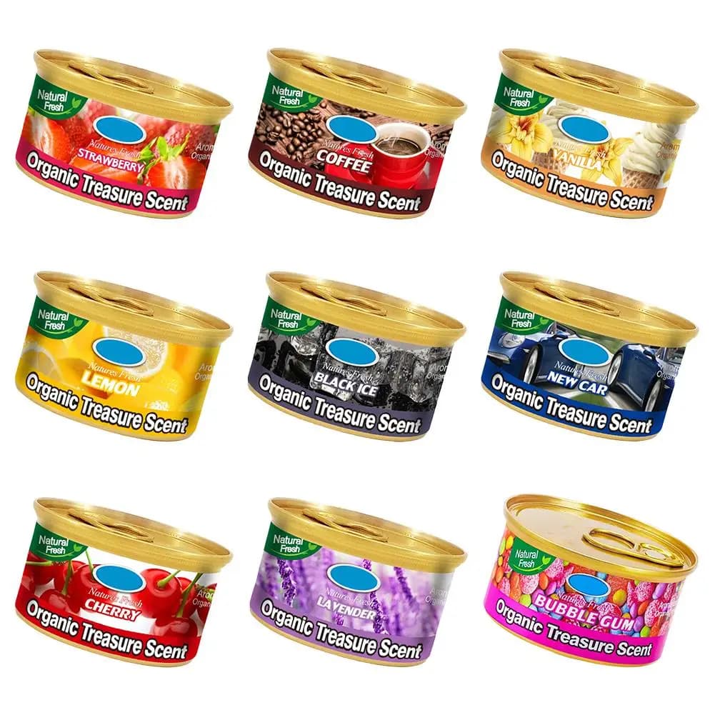 Car Air Fresheners Canned Wood Blocks Aromatherapy Fruit Lavender Cherry Aroma Flavor Long Lasting Auto Interior Car Deodorant