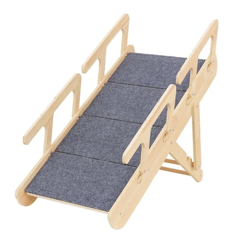 Albero per Gatti Multifunzionale con Tiragraffi, Gradini Regolabili Antiscivolo, Scala per Gatti Extra Large