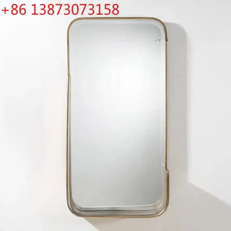 French retro vanity mirror bedroom bathroom living room background decorative mirror porch wall mirror