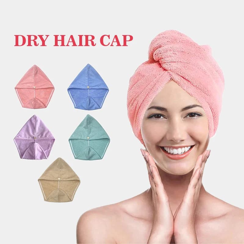 Microfiber Hair Towel for Women, Spa Shower Head Wrap Hat for Hair Drying Microfiber Terry Towel Fast drying Hair