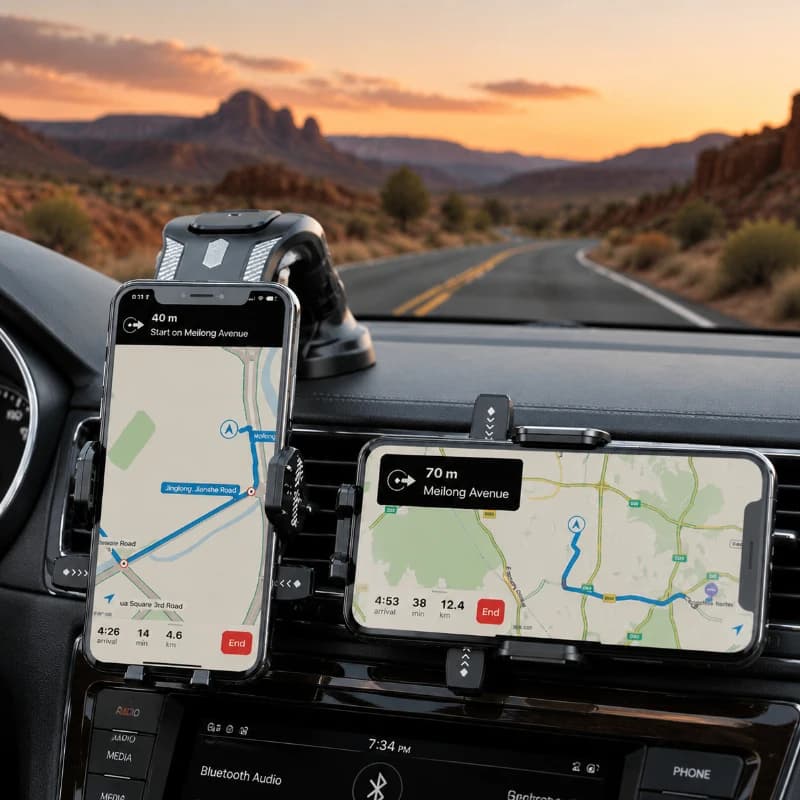 Universal Car Mount Phone Holder, Suction Cup Stand for Dashboard, Stable Navigation Holder for iPhone, Android & Mobile Devices