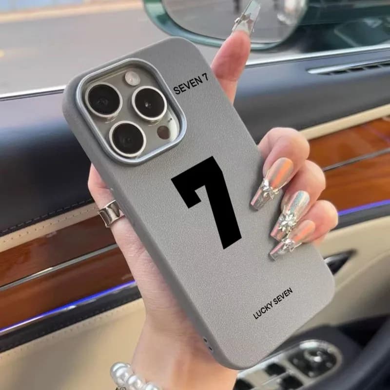 Custodia per telefono Lucky Number 7 per custodie iPhone 17 iPhone 11 13 12 14 15 16 Pro Max 7 8 Plus X XS XR SE2020 Cover morbida in TPU antiurto