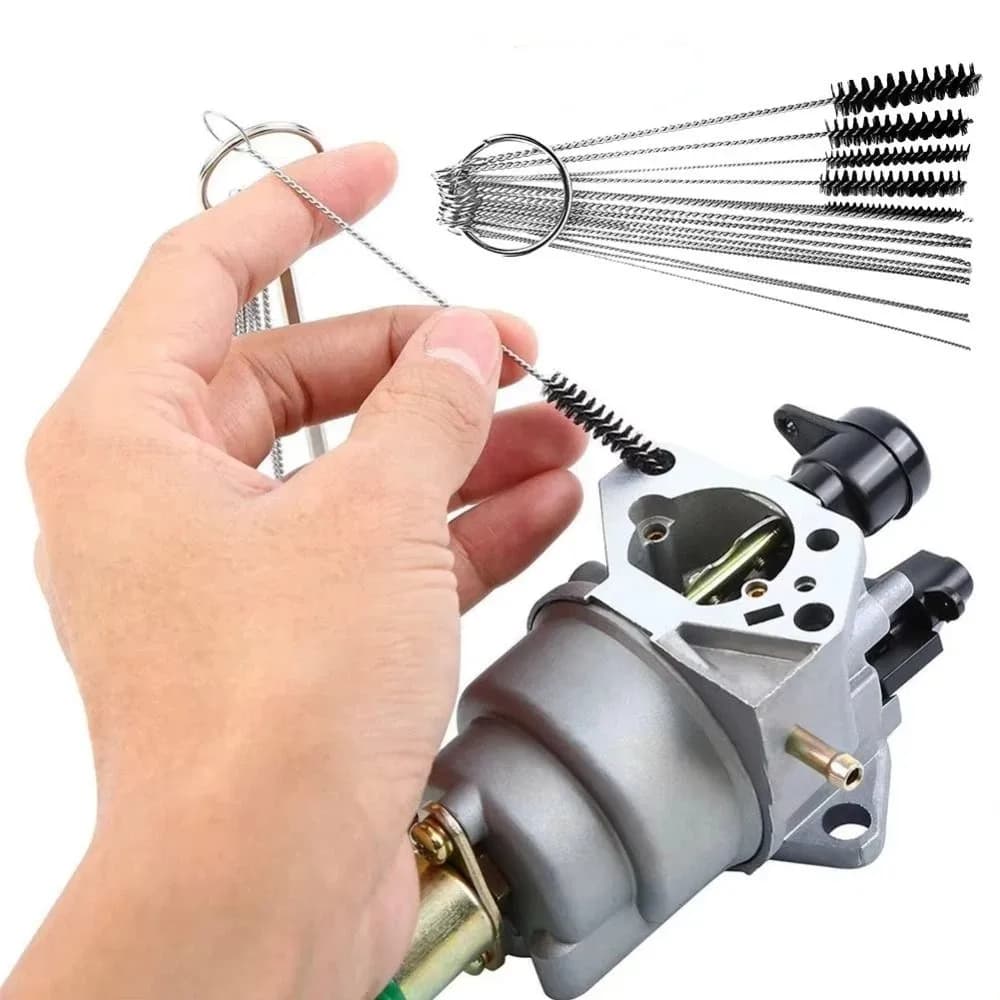 10 Cleaning Needles Carburetor Cleaner Tool Multi Purpose Versatile Carbon Dirt Jet Cleaner 5 Nylon Brushes Portable Design