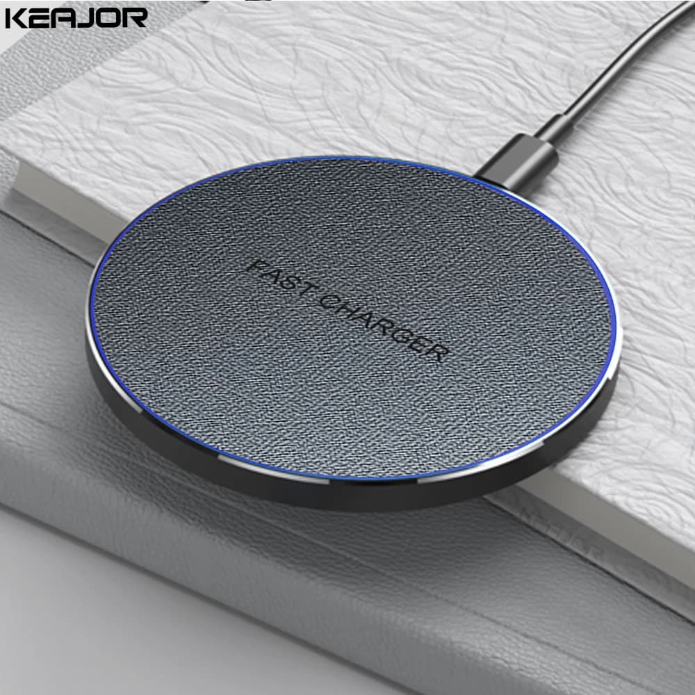 Wireless Charger Mat for Samsung Galaxy S25 S24 S23 iPhone 16 15 14 Pro Max Ultra-thin Quick Wireless Induction Charging Station