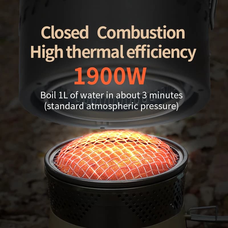 1900W Reactor Set Survival BRS-TS19 New Reactor Heating Cooking System Portable Cooker Jet Burner Set Outdoor Camping Stove