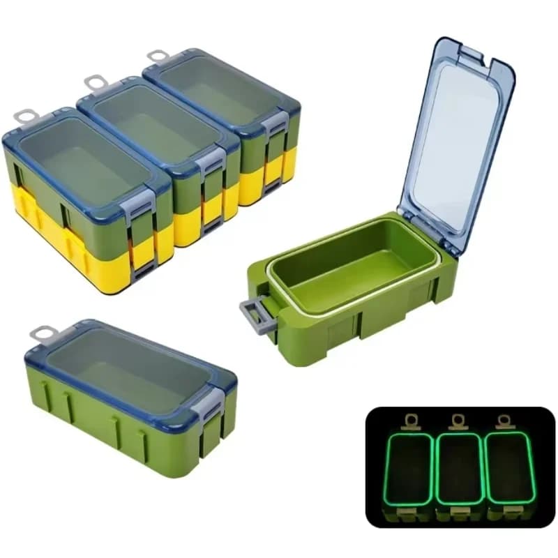 3 pcs/lot Fishing Tools Immaging Box Luminous Jig Head Minnow Popper Matita Vib Spoon Esca Spinner Organizer Recalling Bait Box