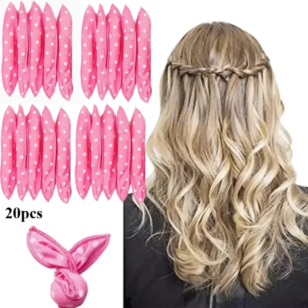 Set di 20 Bigodini Morbidi per Capelli, Rulli in Schiuma e Spugna Flessibili, Strumenti Creativi per lo Styling dei Capelli