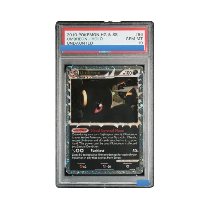 Proxy 2010 POKEMON HEARTGOLD & SOULSILVER UNDAUNTED # 86 UMBREON HOLO Autenticazione e Classificazione 10 Carte da Collezione del Gioco