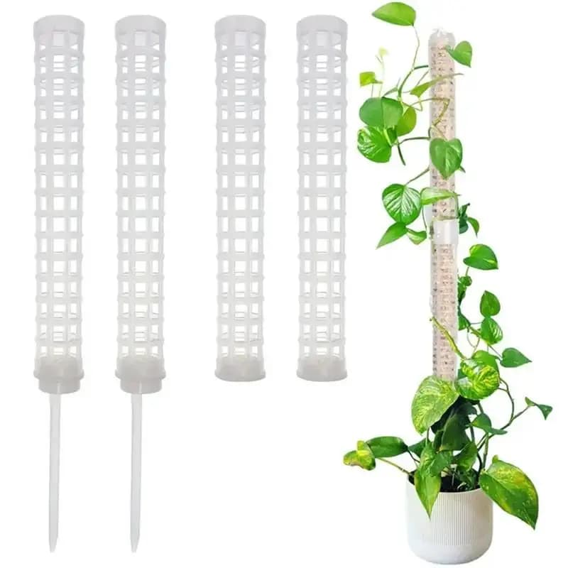 Plastic Plant Track Support Stick - Moss pole for indoor pot screws and garden climbing plants