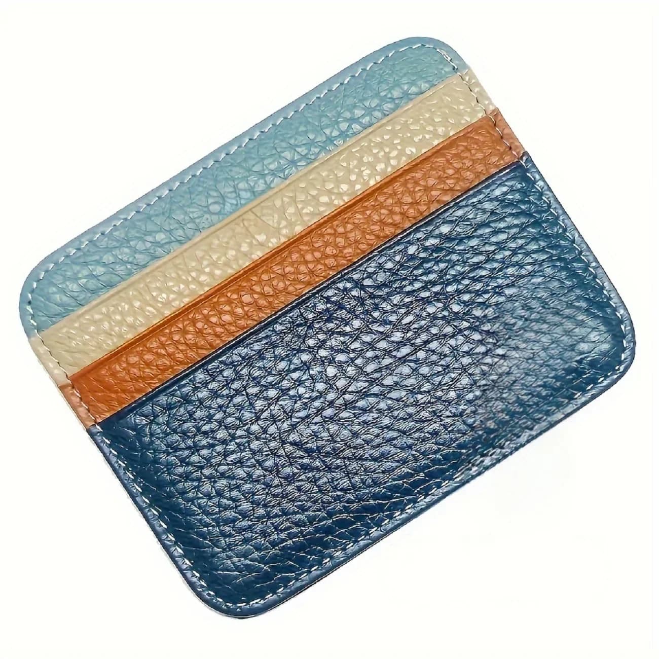 Portafoglio porta carte piccolo mini da viaggio in vera pelle modello lucertola, finestra identificativa, custodia per uomo donna borsa da lavoro con 6 slot per carte