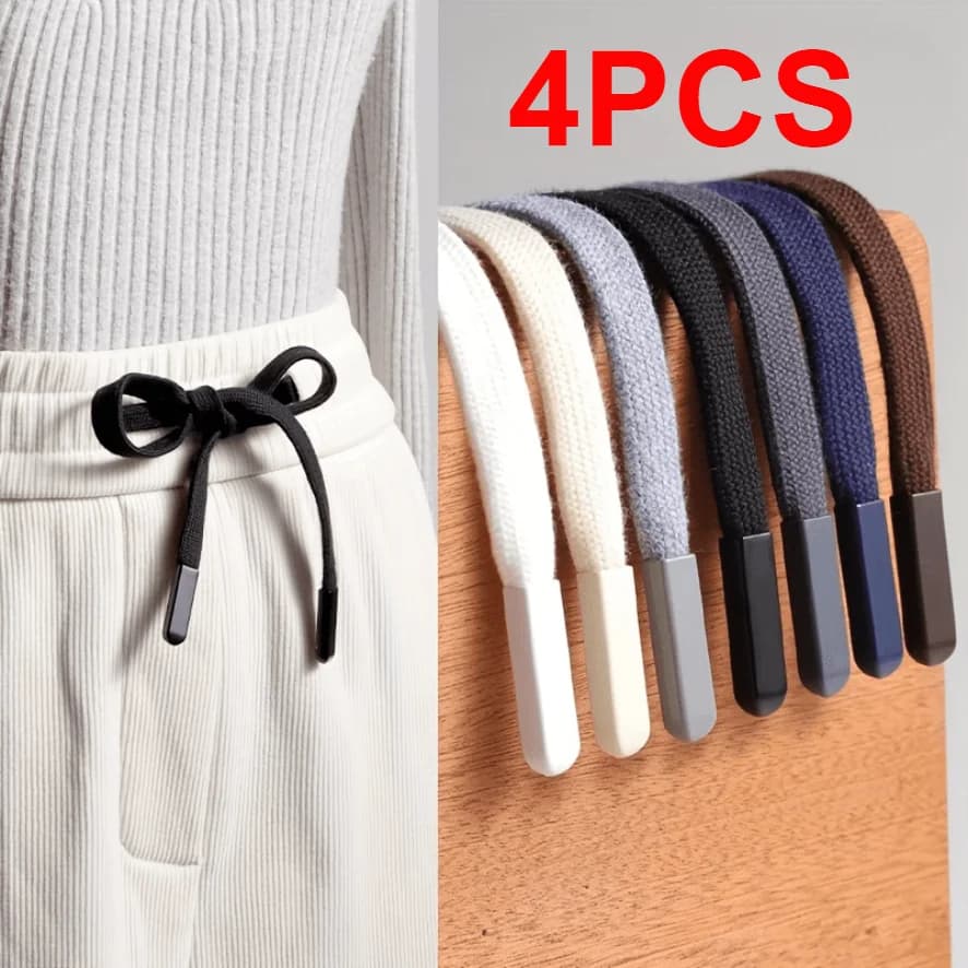 4 Pezzi di Lacci Elastici con Occhielli per Fondo Tuta, Pantaloni, Felpe con Cappuccio e Giacche