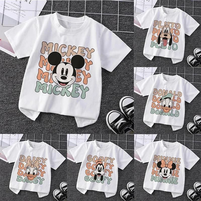 Disney MickeyMouse children's cute pattern cotton short-sleevedT-shirt,suitable for boys and girls,baby comfortable and soft top