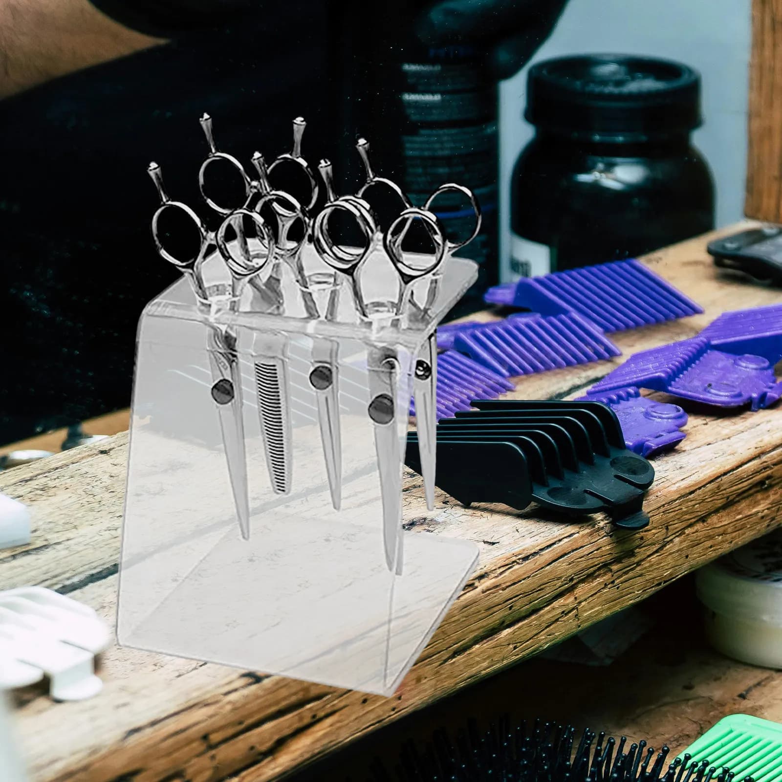 Supporto Universale per Tosatrice, Accessori Professionali per Barbiere, Organizzatore per Stazione da Salone, Porta Rasoio per Barba