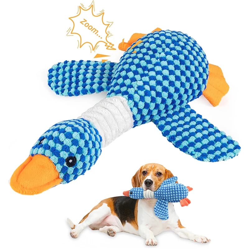 Giocattoli per cani Peluche Giocattolo per animali Goose selvatiche Giocattolo da masticare per cani di piccola taglia media Gatti Giocattoli per la pulizia dei denti Giocattolo per cigolio per animali domestici per cuccioli
