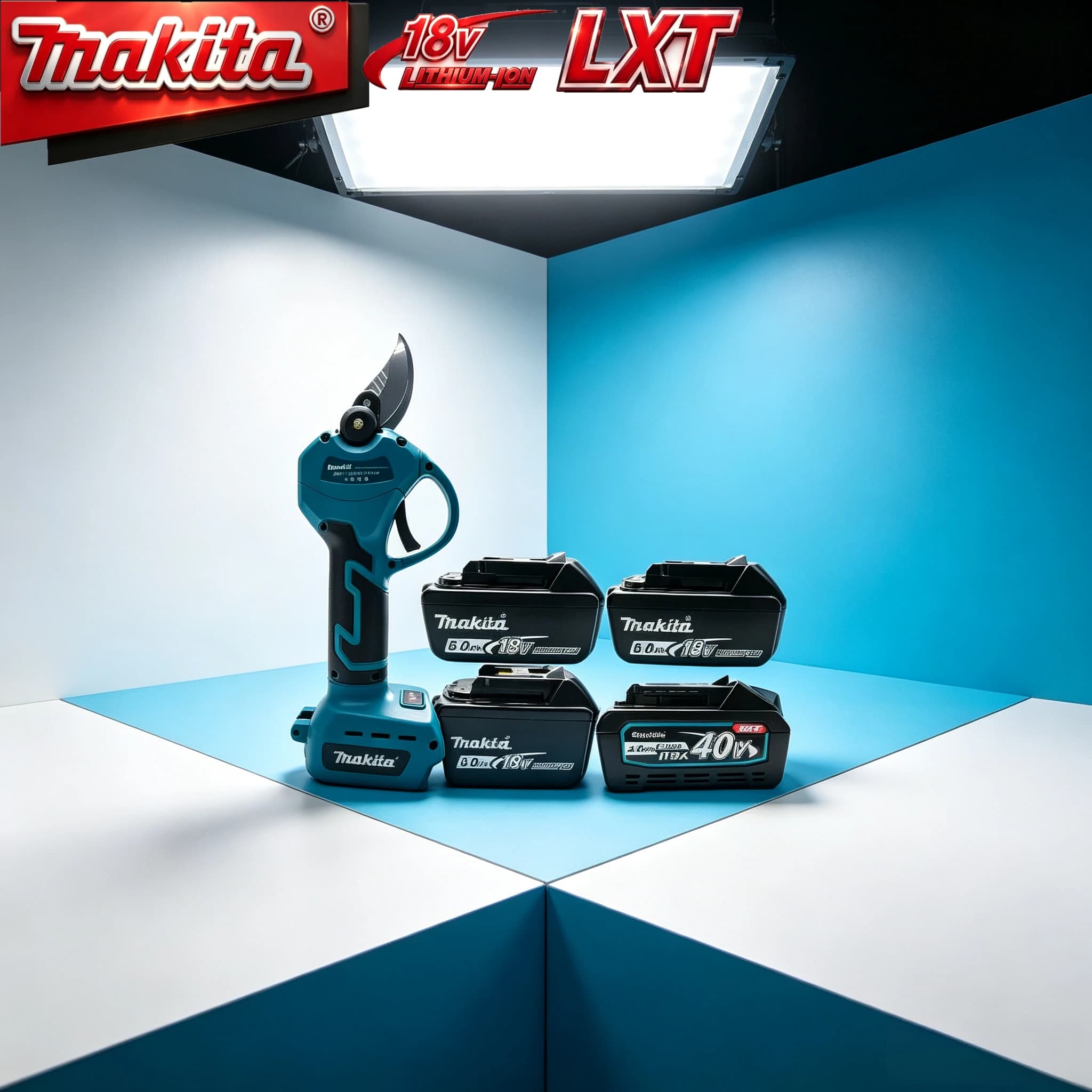 Batteria Originale Makita 18V 5.0Ah 6.0Ah 9.0Ah LXT per Tutti gli Utensili Elettrici Makita 18V con Forbici da Potatura Senza Fili 18V Combo da Giardino