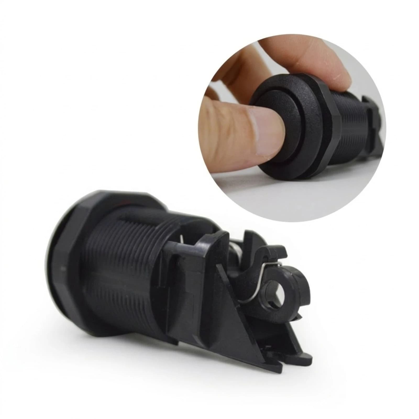 Concealed Threaded Push Button Latch Panel-mount Lock Fixations Incluses Hardware for Storage Panels