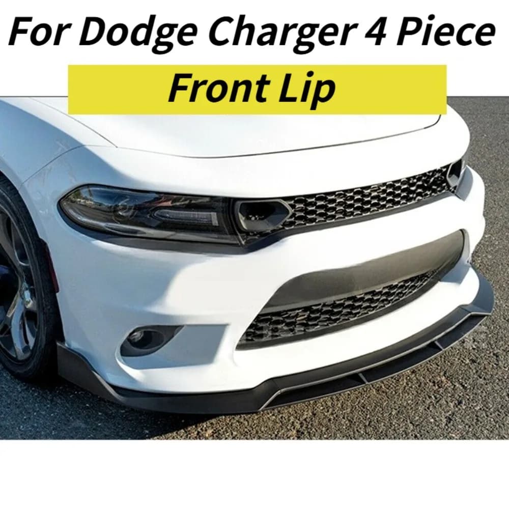 Per Dodge Charger 2015-2023, 4 Pezzi Splitter Anteriore, Spoiler Paraurti, Decorazione Esterna, Kit Carrozzeria Modificato, Accessori Auto