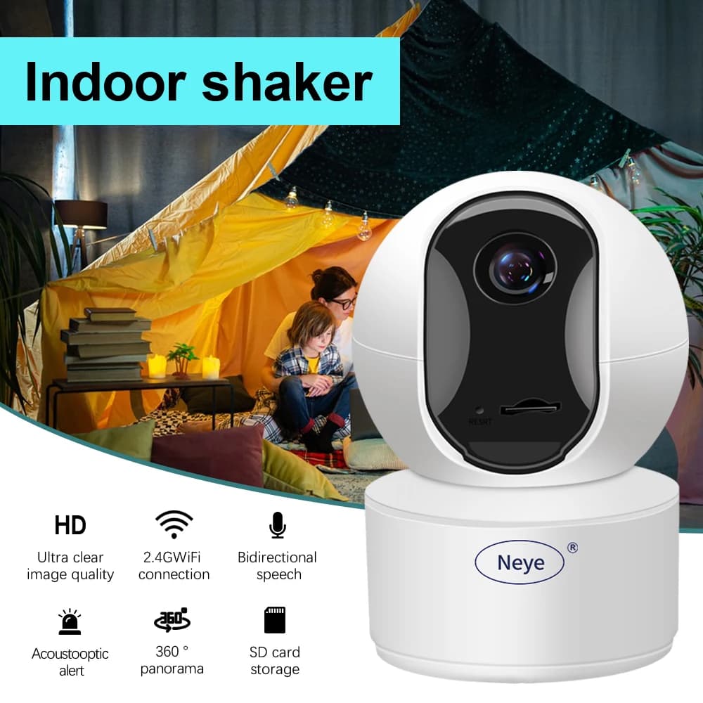 Neye Home Telecamera WiFi per interni Monitor per neonati/anziani da 4 MP Telecamera di sicurezza con tracciamento automatico Ai 360 ° Telecamera IP panoramica