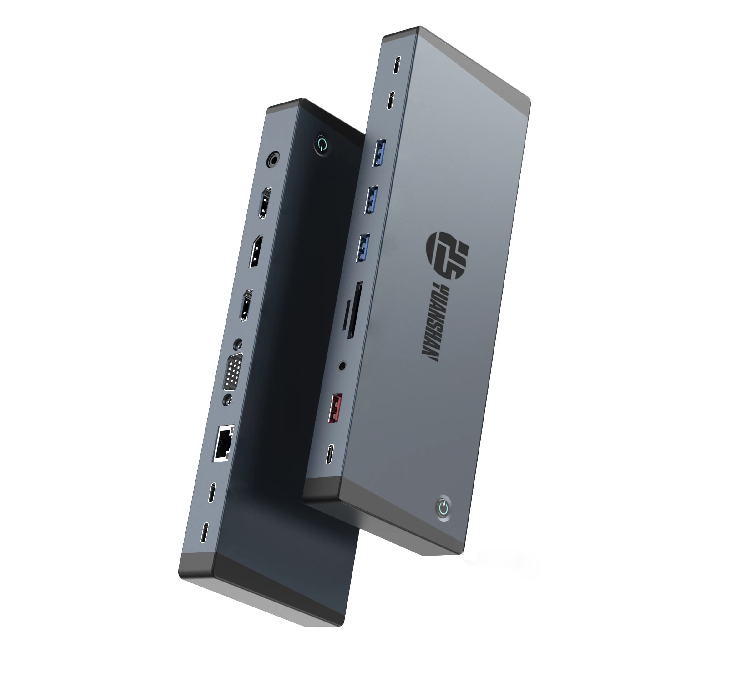 USB C Docking Station Yuanshan 18in1 Intel Hub 8K Compatible with Thunderbolt3 USB 4 Dock M1 M2 Laptop