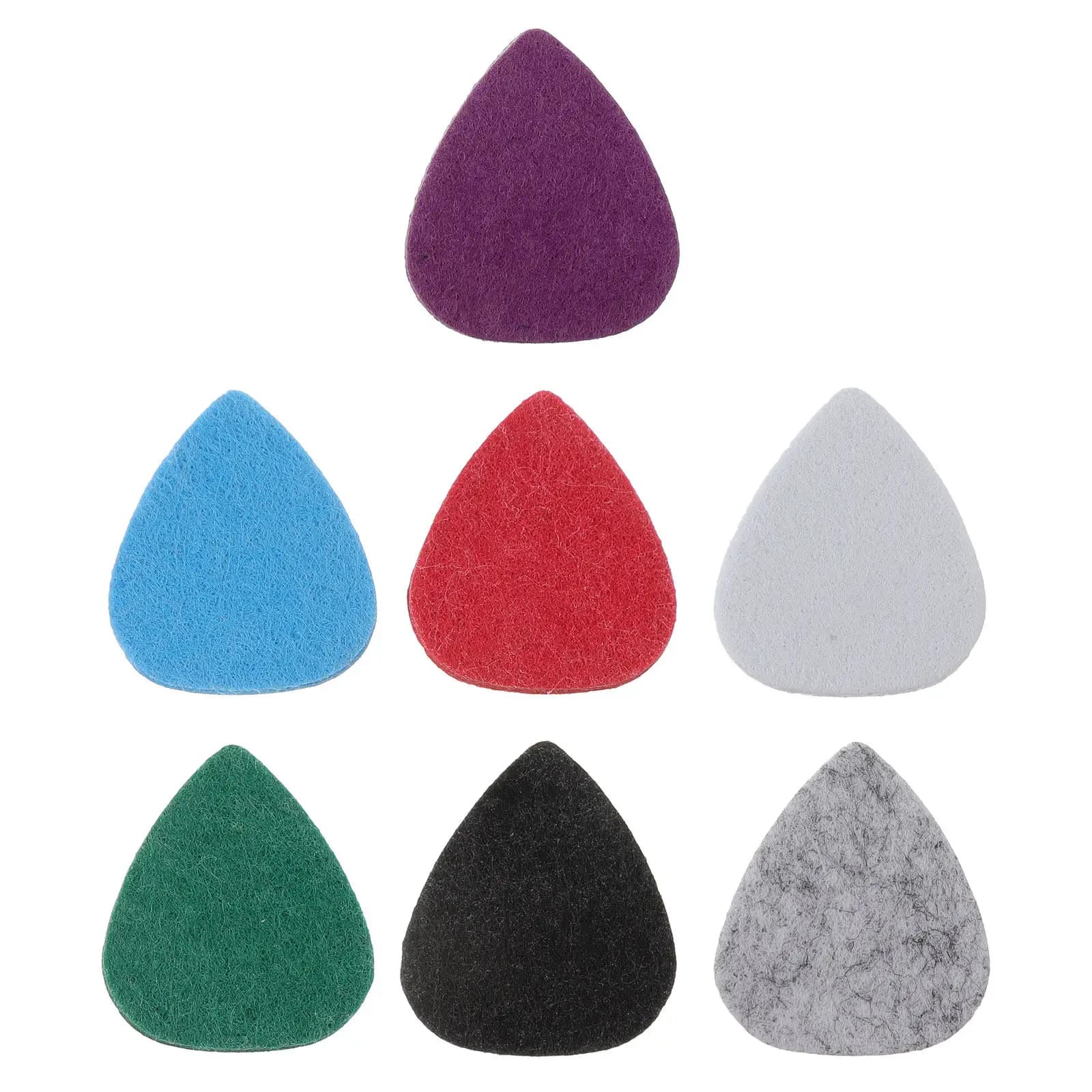 Set di 7 Plettri per Ukulele in Feltro, Plettri per Chitarra e Basso, Ricambi per Strumenti Musicali, Impugnatura Larga e Confortevole, Autentici