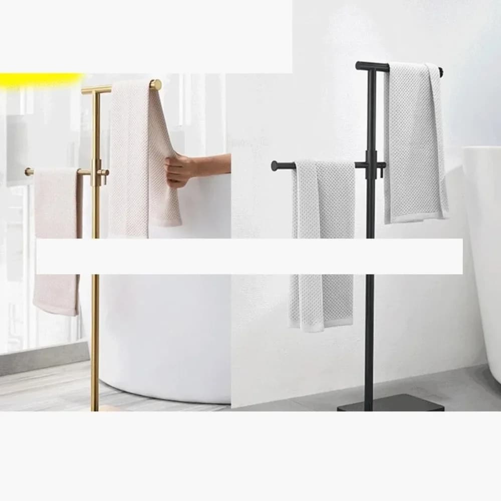 304 stainless steel floor towel bar, simple bathtub towel rack, non-punching rotating vertical towel rack