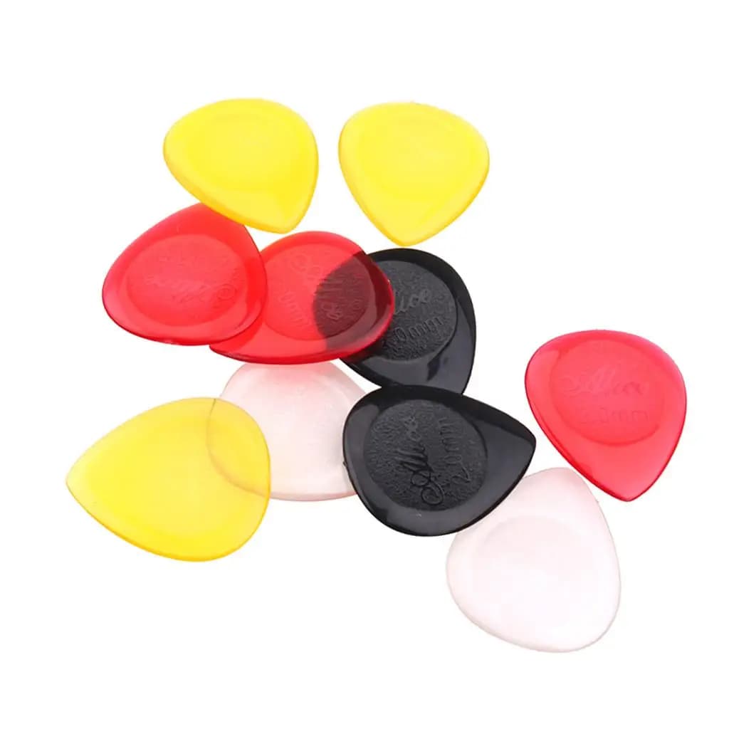 Plettro per basso elettrico da 10 pezzi Spessore plettro per chitarra acustica 2,0 mm Plastica
