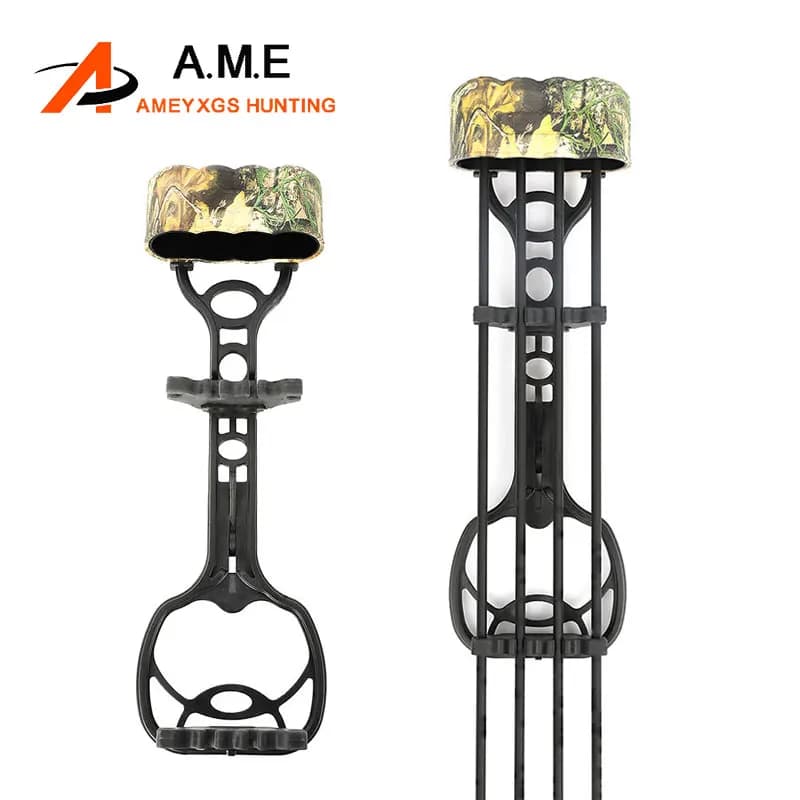 Il faretra per frecce mimetiche per tiro con l'arco può contenere 4 pezzi di frecce in nylon rinforzato per frecce per accessori per bersagli da caccia con arco composto