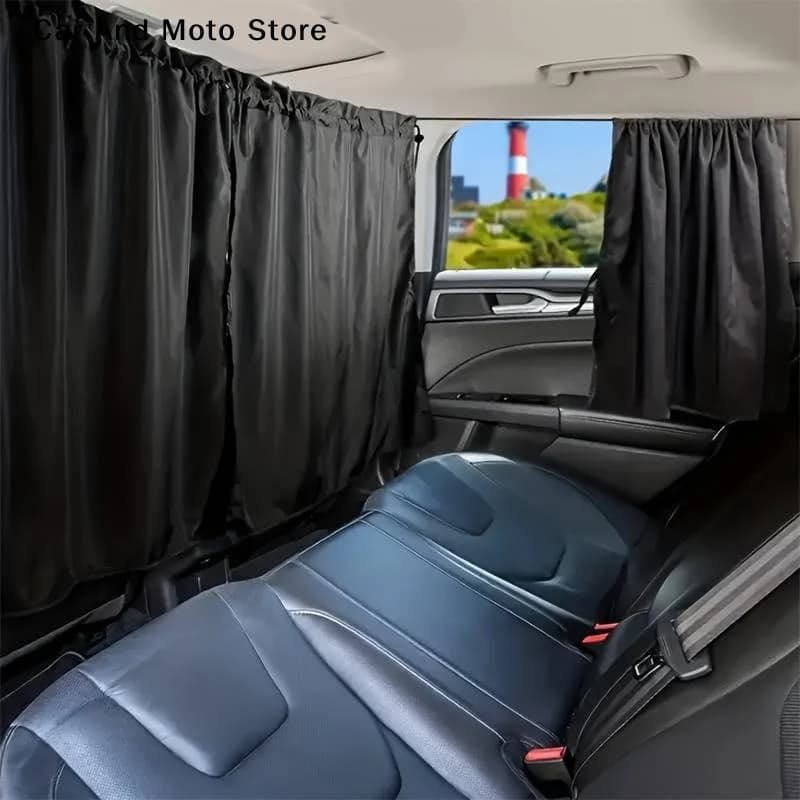 【CMO】2/4Pcs Car Privacy Curtain Set Window Shade Privacy Travel Nap Night Car Camping Detachable Simple Curtain