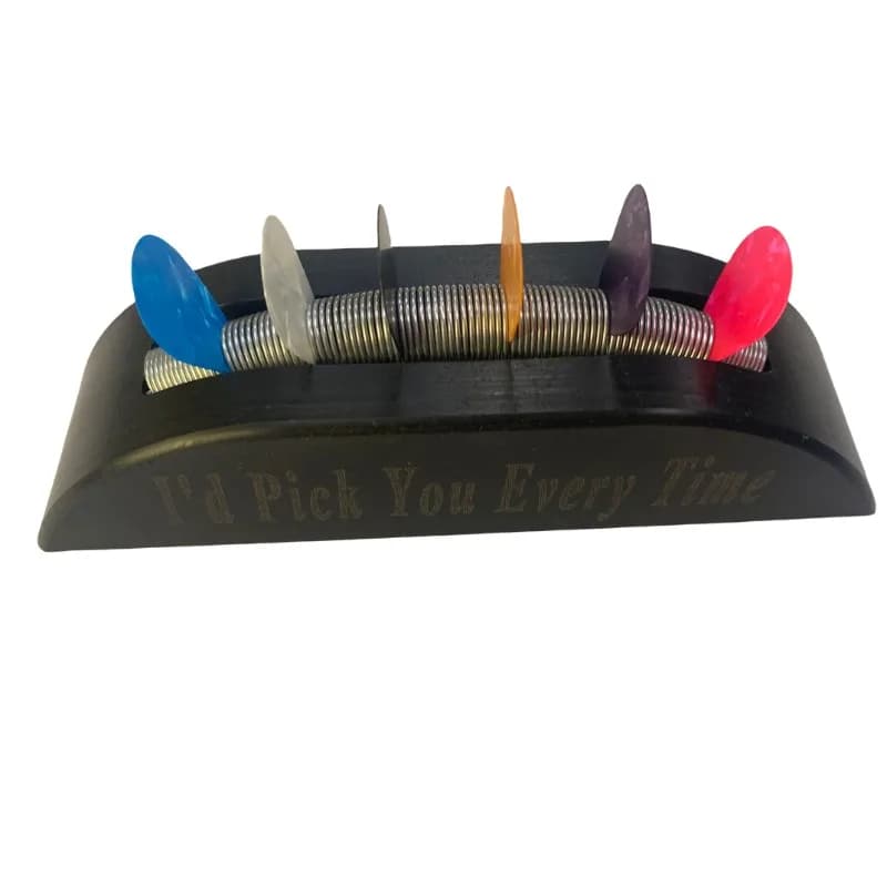 Base Portaplettri in PVC Giapponese, Supporto per Plettri di Chitarra Folk ed Elettrica, Scatola con Molla per Basso