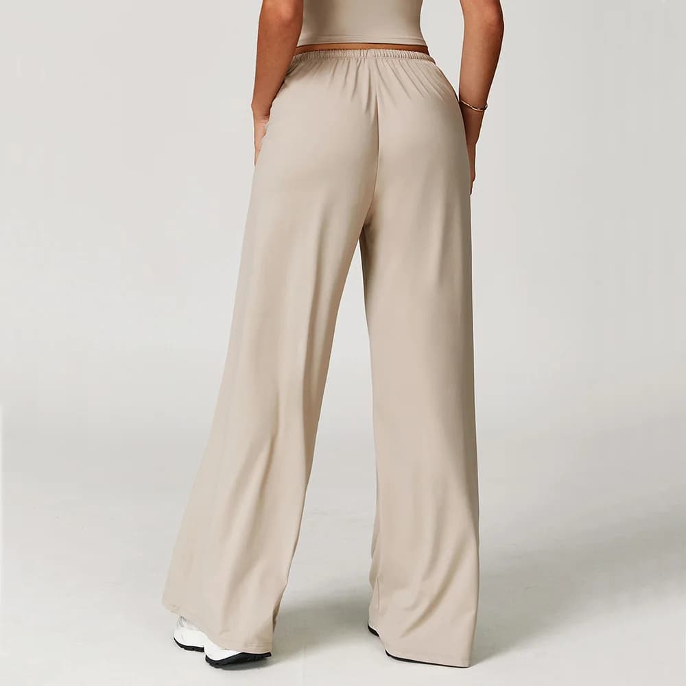 Pantaloni da yoga a vita alta Pantaloni casual larghi a gamba larga appesi da donna Pantaloni sportivi da donna Fitness Corsa Pantaloni con coulisse elastica