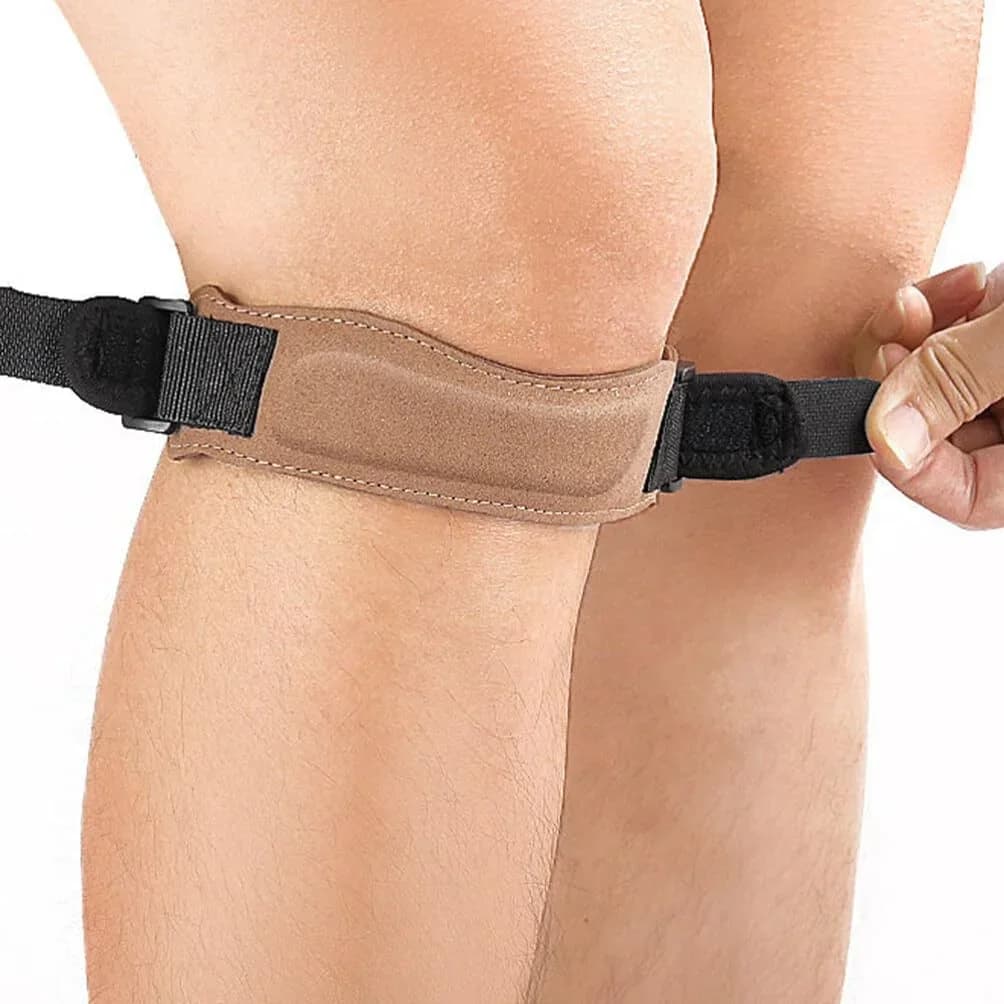 Ginocchio rotuleo Supporto per ginocchio Cinghia Tutore regolabile Assorbimento degli urti Compressione Ginocchiera per basket