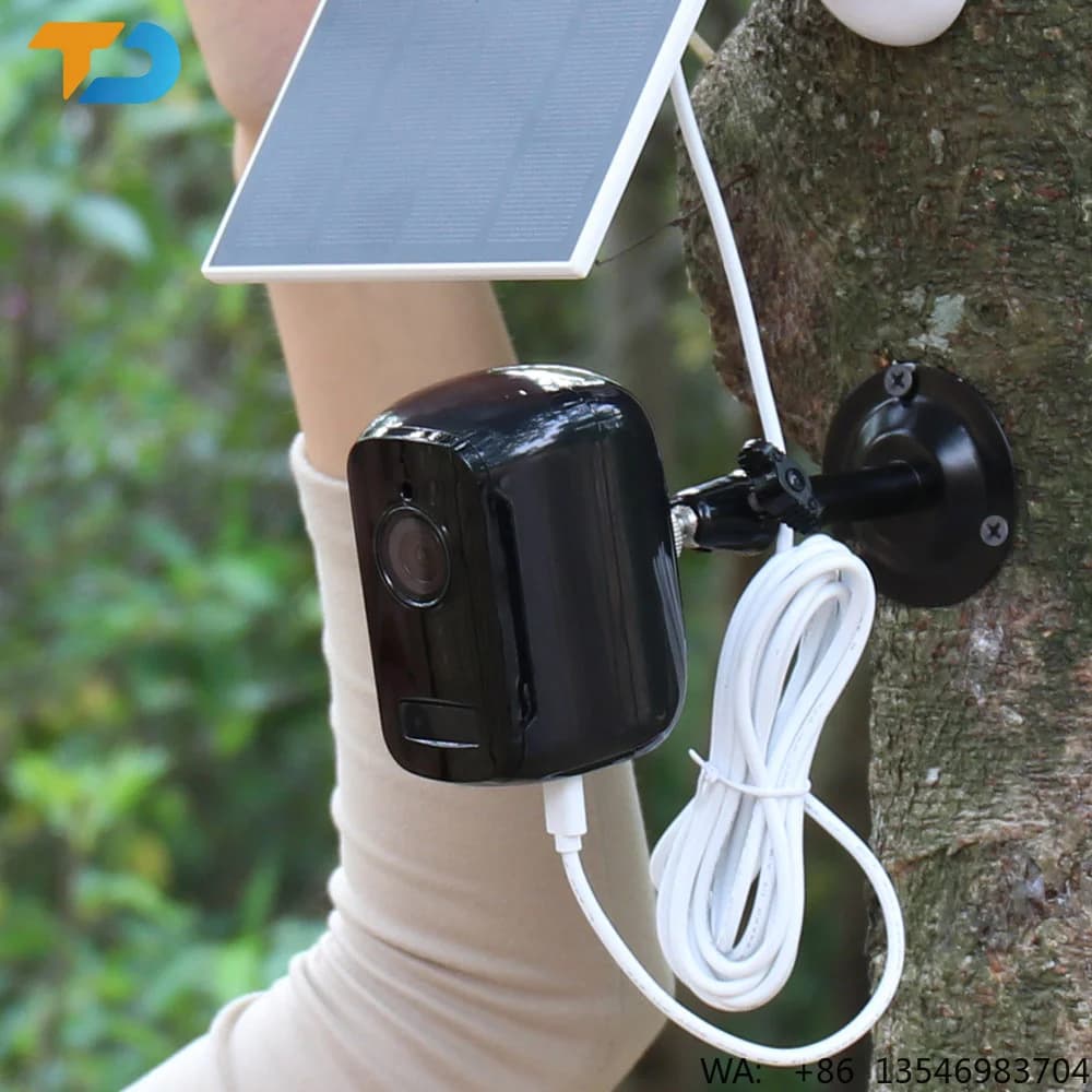 TecDeft Videocitofono Wi-Fi con Rilevamento di Movimento Grandangolare, Pannello Solare da 3W, Telecamera Ezviz
