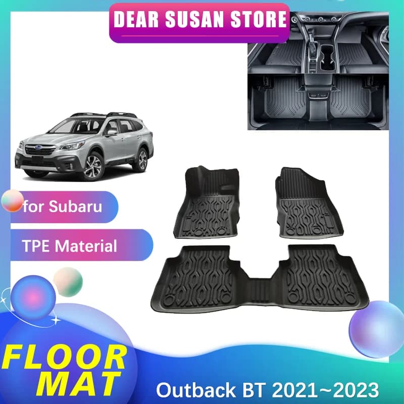 Car Mat for Subaru Outback BT 2021 ~ 2023 2022 foot tray TPE inner lining waterproof carpet cover custom carpet accessories