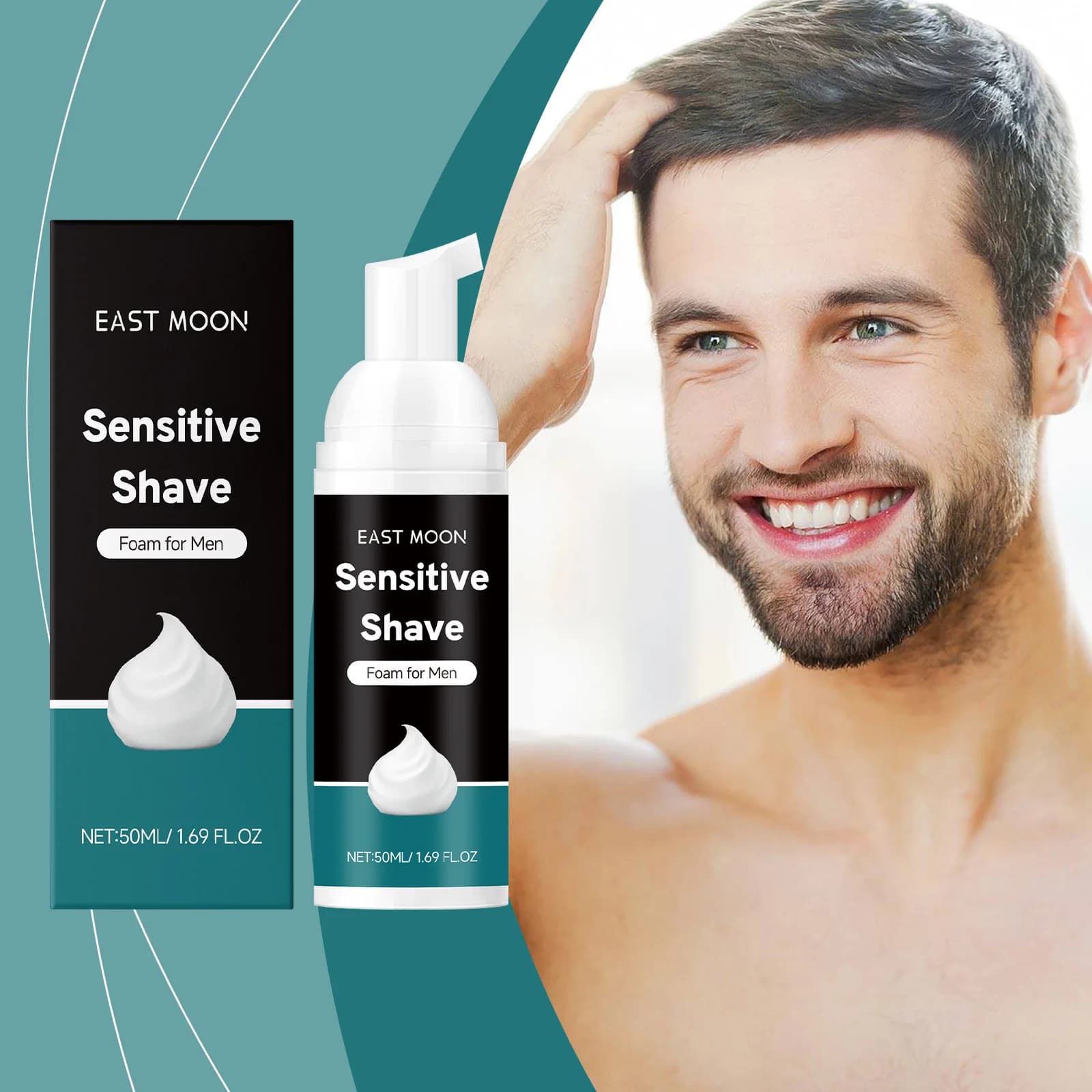 50ml Aloe Shaving Mousse for Men Keep Refresh Comfortable Softening Beard Not Irritaing Deep Cleaning Shave Skin Care Cream